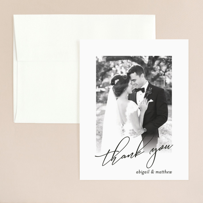 "Why Knot" - Wedding Thank You Cards in Ebony by Karen Glenn.