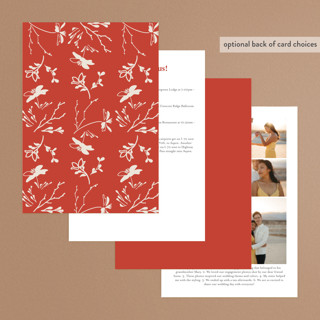 This is a lava foil stamped wedding invitations with foil pressed by Stellax Creative called abstract flora printing on signature in standard