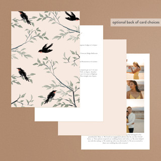 This is a cream foil stamped wedding invitations with foil pressed by Elly called lovebirds printing on signature in standard