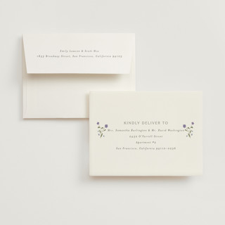 This is a petal wedding thank you cards with foil pressed by Nicoletta Savod called parisian garden printing on recycled smooth signature in standard