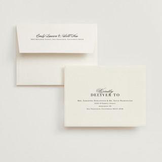 This is a cotton wedding thank you cards with foil pressed by Jennifer Postorino called gilded ampersand printing on recycled smooth signature in standard