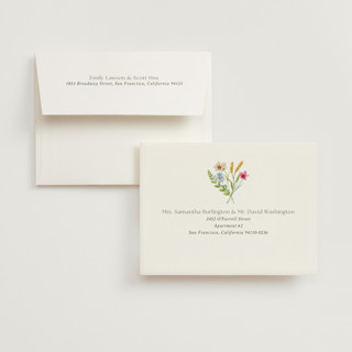 This is a garden wedding thank you cards with foil pressed by Yaling Hou Suzuki called bright garden printing on recycled smooth signature in standard