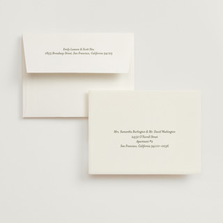 This is a fog wedding thank you cards with foil pressed by Baumbirdy called pearls printing on signature in standard