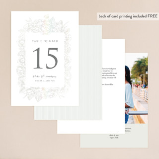 This is a cloud table numbers with gloss press by Rochelle Renee called gilded wildflowers printing on doublethick in standard