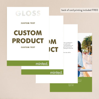 This is a iridescent pearl table numbers with gloss press by Minted called portrait custom printing on doublethick in standard