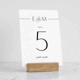 This is a dark place card holders by Minted called wood block in standard