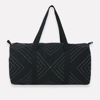 This is a black back to school supplies by Anchal called arrow canvas duffle bag in standard