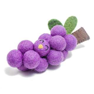 This is a purple home decor by Global Goods Partners called felt food toys & picnic basket- grapes in standard