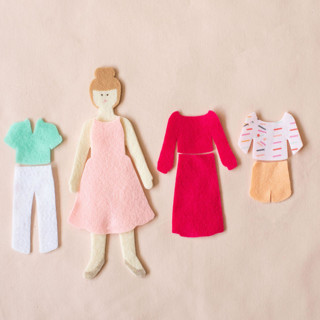 This is a multicolor home decor by Lowercase Toys called felt doll starter set - honey in standard