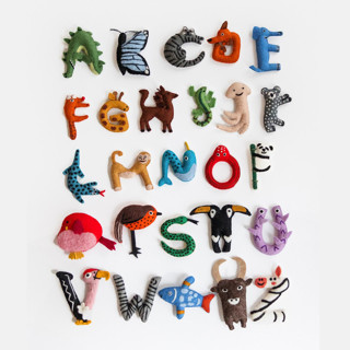 This is a multicolor home decor by Nivas Collection called animal alphabet in standard