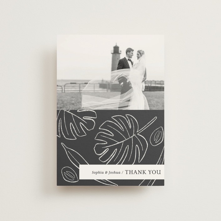 "Crescendo" - Wedding Thank You Postcards in Snow by Griffinbell Paper Co..