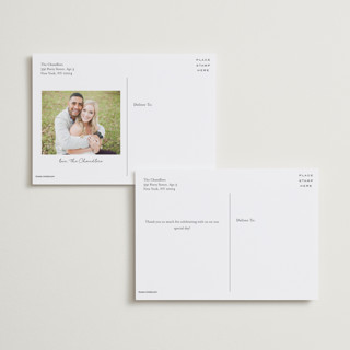 This is a plum thank you postcards by Hooray Creative called garden lights printing on signature in postcard