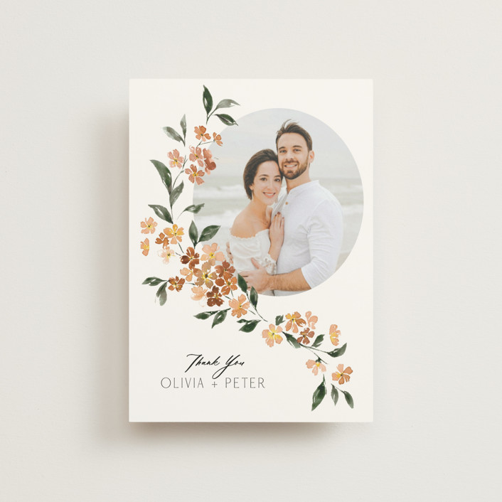 Sweeping Vine Wedding Thank You Postcards by Itsy Belle Studio Minted