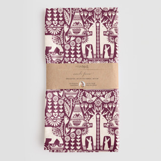 This is a peppermint tea towels by Jessie Steury called scandi fauna in standard