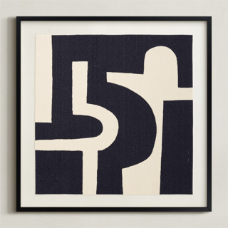 This is a midnight textile art by Ilana Greenberg called bold pathways in standard