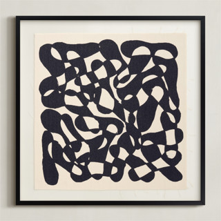 This is a midnight textile art by Stephanie Nowotarski called interlude in standard