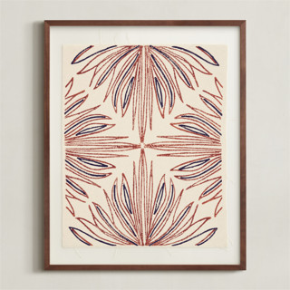 This is a rust textile art by ALICIA BOCK called modern botanical in standard
