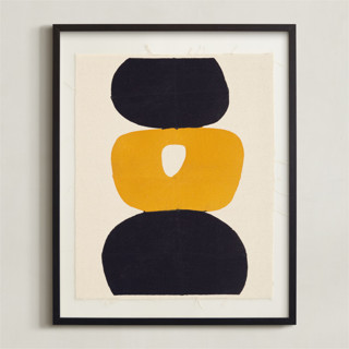 This is a mustard textile art by Deborah Velasquez called new dance in standard