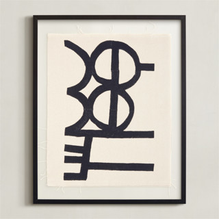 This is a ink textile art by Gina Ortiz called ink study n4 in standard