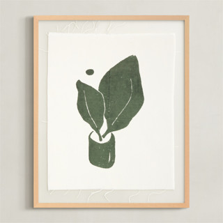 This is a deep green textile art by Alex Roda called leia in standard