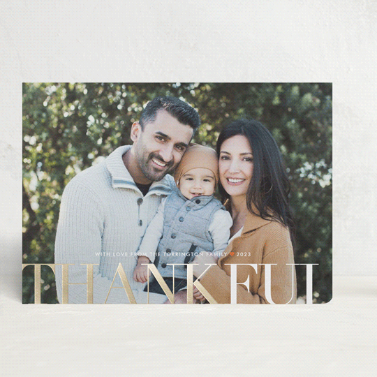 Big And Merry Foil Pressed Thanksgiving Cards In Squash By Carrie Oneal Big And Merry Foil Pressed Thanksgiving Cards In Squash By Carrie Oneal