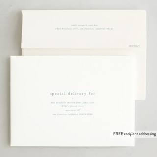 This is a sky thanksgiving cards invitations with foil pressed by Blustery August called endlessly grateful printing on recycled smooth signature in standard