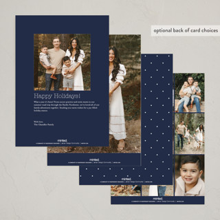 This is a navy thanksgiving cards invitations with standard by Sara Hicks Malone called typewriter printing on recycled smooth signature in standard