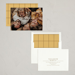 This is a milk thanksgiving cards invitations with standard by Liz Conley called gratefully centered printing on recycled smooth signature in standard