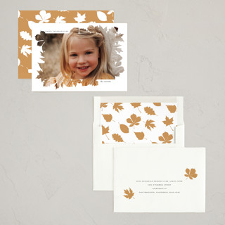 This is a snowflakes thanksgiving cards invitations with standard by Hudson meet Rose called falling for you printing on recycled smooth signature in standard