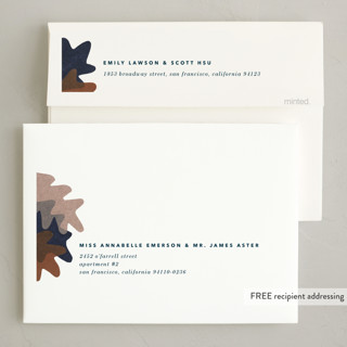 This is a chestnut thanksgiving cards invitations with standard by Carrie Moradi called collage foliage printing on recycled smooth signature in standard