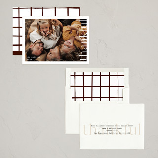 This is a milk thanksgiving cards invitations with standard by Liz Conley called thankful side printing on recycled smooth signature in standard