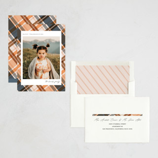 This is a festive thanksgiving cards invitations with standard by Pixel and Hank called crisscrossed printing on recycled smooth signature in standard