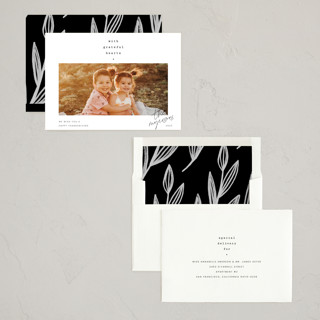 This is a ink thanksgiving cards invitations with standard by Blustery August called grateful hearts printing on recycled smooth signature in standard
