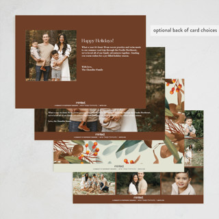 This is a toasted almond thanksgiving cards invitations with standard by Keen Peachy called autumn botanical frame printing on recycled smooth signature in standard