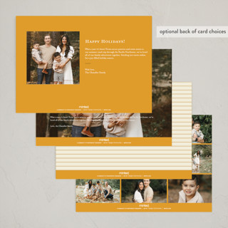 This is a buttercream thanksgiving cards invitations with standard by Robert and Stella called leaf frame printing on recycled smooth signature in standard