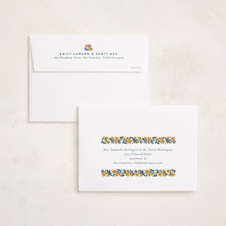 This is a golden thanksgiving cards invitations with standard by Amy Kross called stamped blooms printing on recycled smooth signature in standard