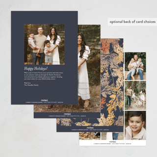 This is a denim thanksgiving cards invitations with standard by Eric Clegg called falling leaves printing on recycled smooth signature in standard