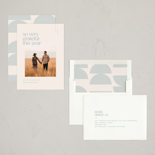 This is a sapphire thanksgiving cards invitations with standard by Ellen Schlegelmilch called statement printing on recycled smooth signature in standard