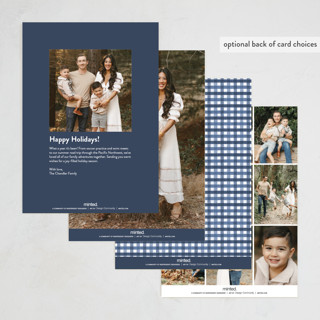 This is a blue jay thanksgiving cards invitations with standard by Ekko Studio called tattersall printing on recycled smooth signature in standard