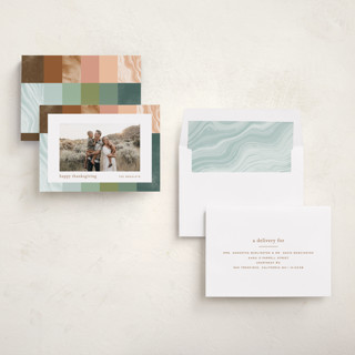 This is a autumnal thanksgiving cards invitations with standard by Pixel and Hank called palette printing on recycled smooth signature in standard