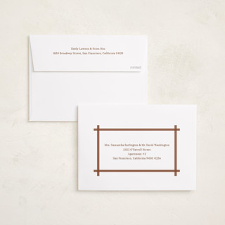 This is a cocoa thanksgiving cards invitations with standard by Baumbirdy called fall plaid printing on recycled smooth signature in standard