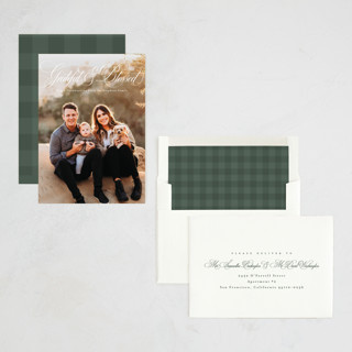 This is a cotton thanksgiving cards invitations with standard by Lea Delaveris called grateful and blessed printing on recycled smooth signature in standard