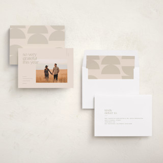 This is a cream thanksgiving cards invitations with standard by Ellen Schlegelmilch called statement printing on recycled smooth signature in standard