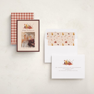 This is a berry thanksgiving cards invitations with standard by Teju Reval called fall produce printing on recycled smooth signature in standard