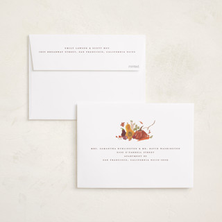 This is a berry thanksgiving cards invitations with standard by Teju Reval called fall produce printing on recycled smooth signature in standard