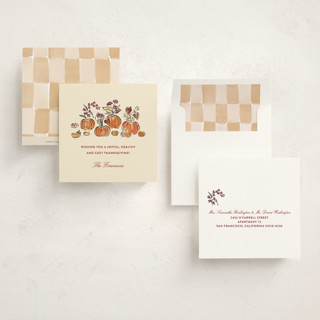 This is a ginger thanksgiving cards invitations with standard by Pati Cascino called thanksgiving bliss printing on signature in standard