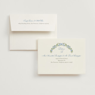 This is a ocean wedding thank you cards with standard by Creo Study called pillowy border printing on strathmore in standard