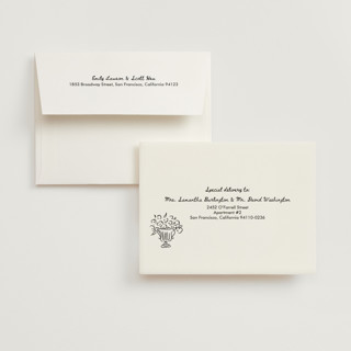 This is a nero wedding thank you cards with standard by Helena Vitto called amore mio printing on strathmore in standard