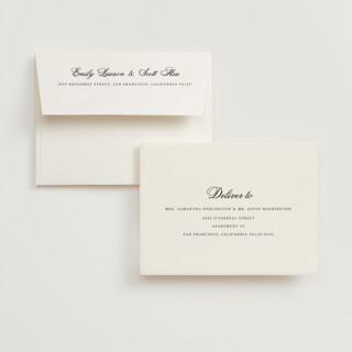 This is a mystic raven wedding thank you cards with standard by Cass Loh called chic union printing on strathmore in standard