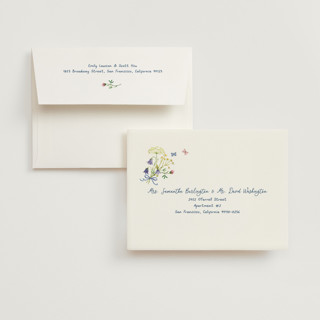 This is a ivory wedding thank you cards with standard by frau brandt called wildflower romance printing on strathmore in standard